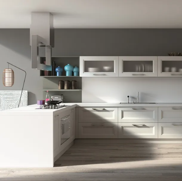 Cucina Classica con penisola Alba 08 di Essebi