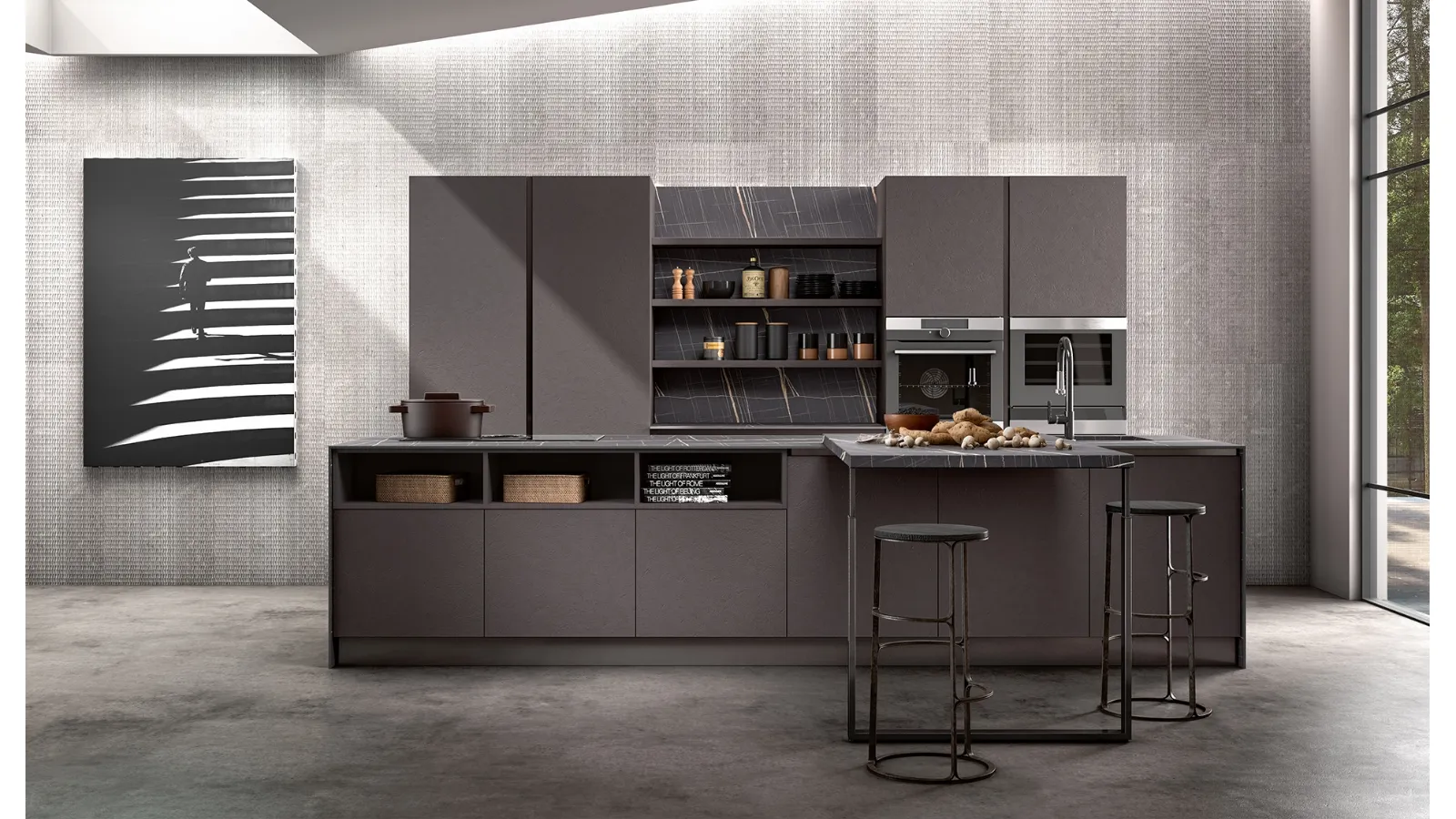Cucina Moderna con isola Stella 02 di Essebi