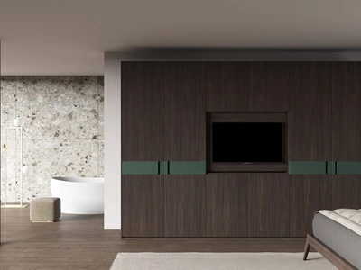 Armadio con ante battenti Aurora con porta TV di Favero