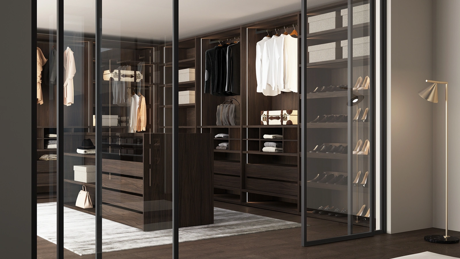 Cabina Armadio con Moduli a Giorno di Favero