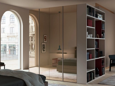 Armadio con ante battenti a specchio Dylan di Favero