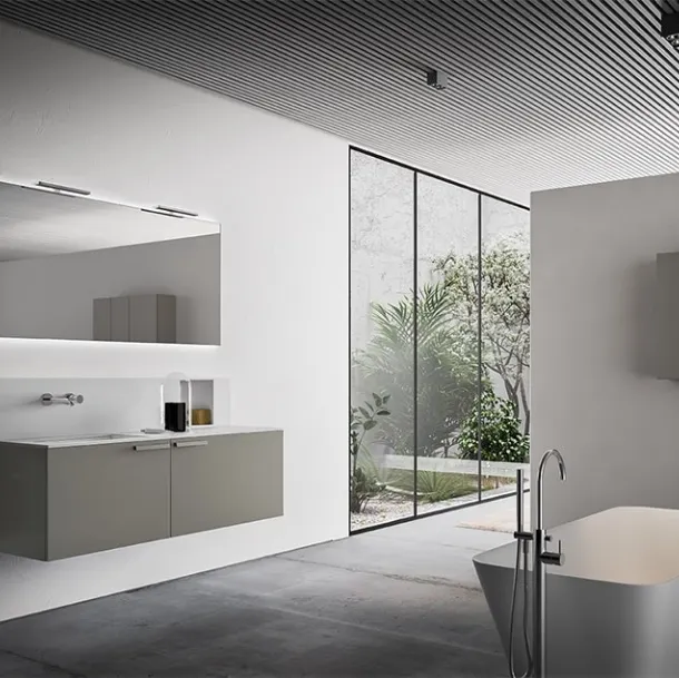 Mobile da Bagno Cartabianca in Grigio Pietra di Cerasa