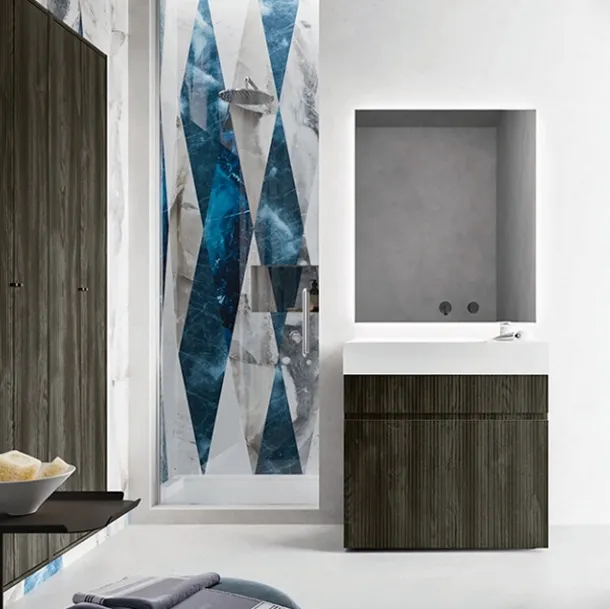 Mobile da Bagno Single in nobilitato Dogato Wood di Cerasa