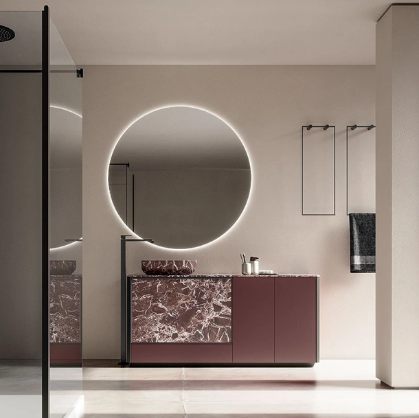 Mobile da Bagno Honey 01 in laccato e resina di Cerasa