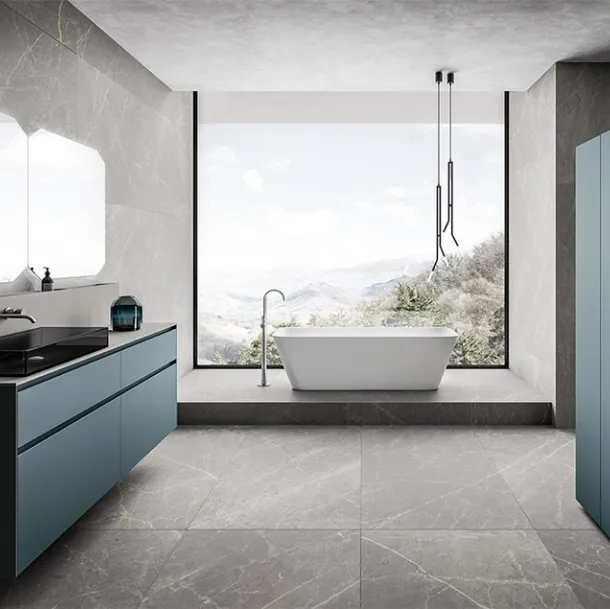 Mobile da Bagno Nerolab in Grigio Bluastro di Cerasa