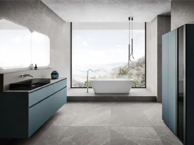 Mobile da Bagno Nerolab in Grigio Bluastro di Cerasa