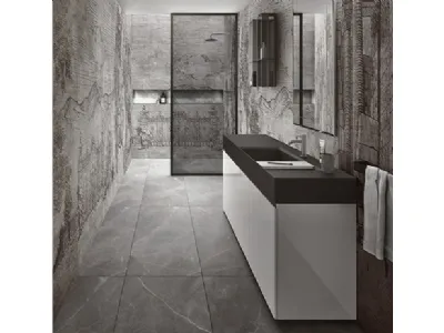 Mobile da Bagno Nerolab in laccato Bianco lucido di Cerasa