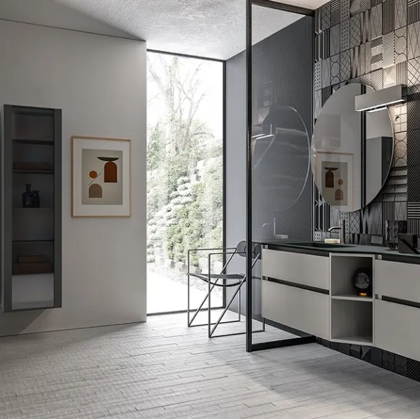 Mobile da Bagno Segno in Grigio Dorian di Cerasa