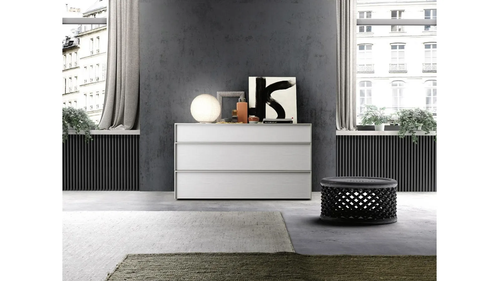 Comò Frame in laccato opaco di Mobilgam