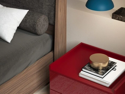 Comodino Riflessi Rosso Rubino di Favero