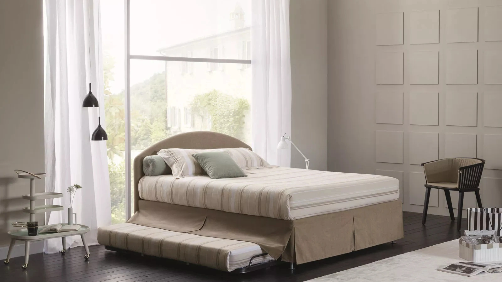 Letto Banner Combi con box contenitore e letto estraibile di Oggioni