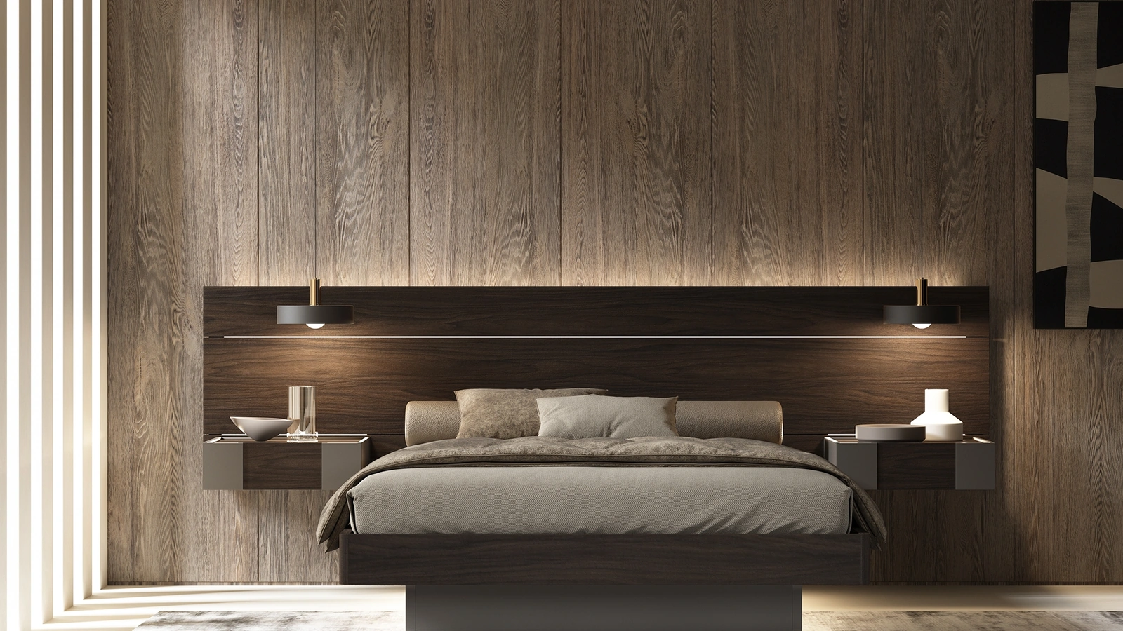 Letto con box contenitore Cartesio di Favero