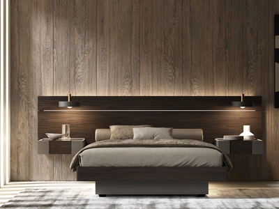 Letto con box contenitore Cartesio di Favero