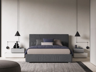 Letto in tessuto imbottito Diana di Favero