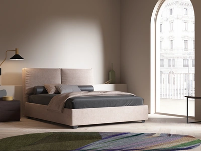 Letto in tessuto imbottito Enjoy di Favero