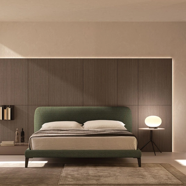 Letto in tessuto imbottito Riviera di Tagliabue Mobili