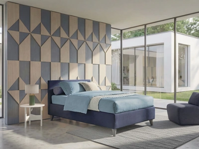 Letto singolo con contenitore Golf 203 di Oggioni