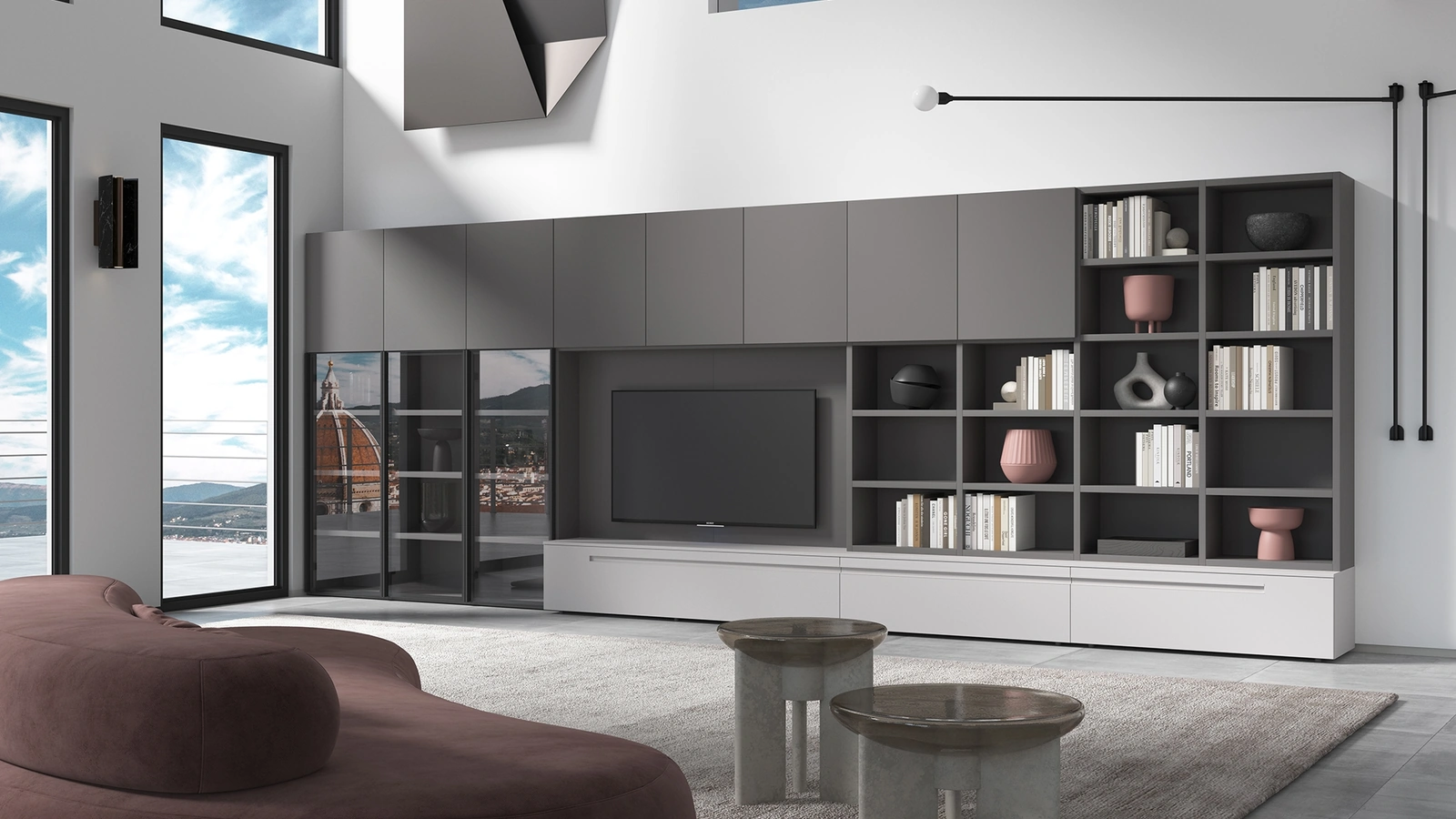 Libreria a muro 7RF5020 di Favero