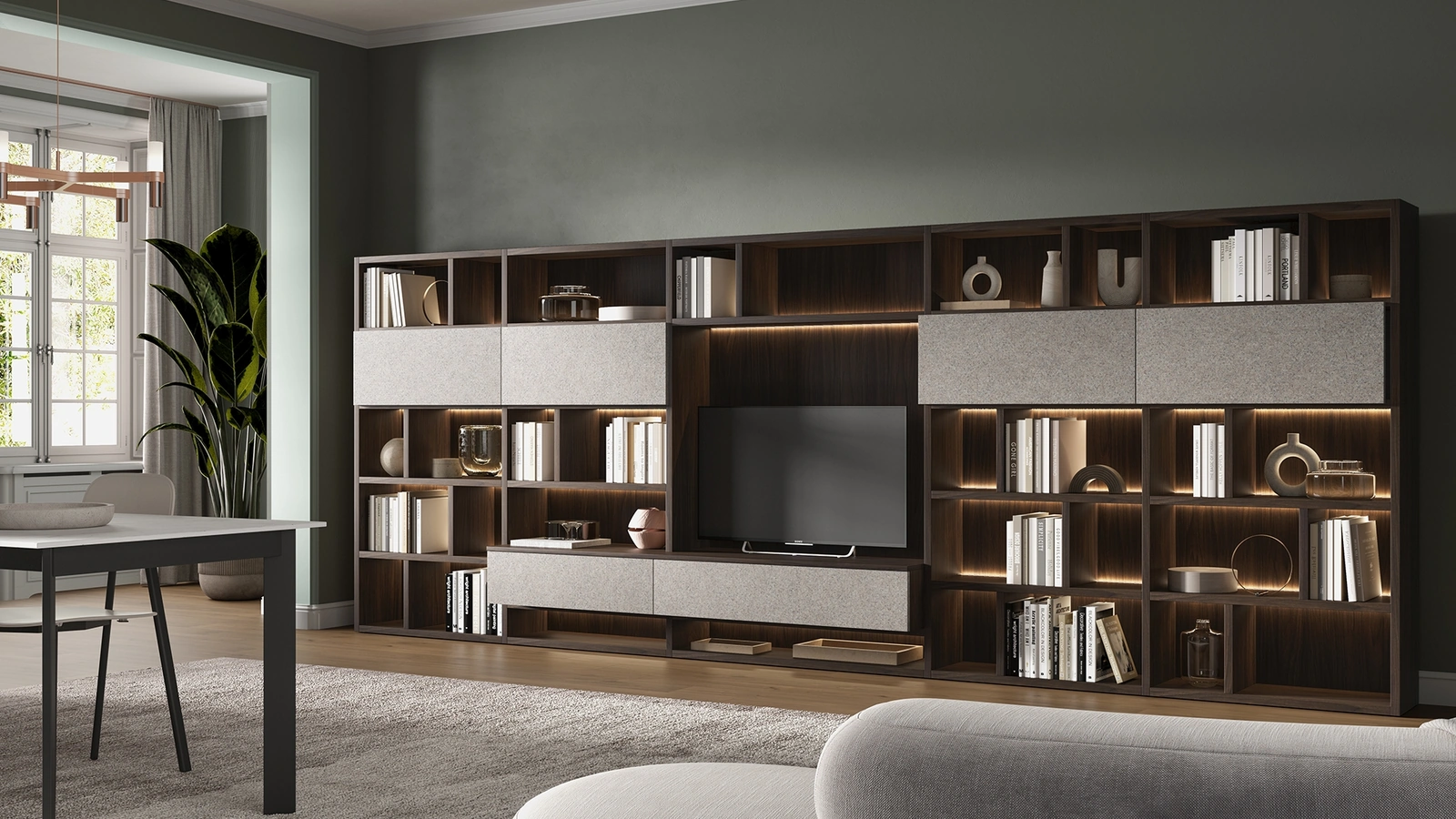 Libreria a muro 7RF5030 di Favero