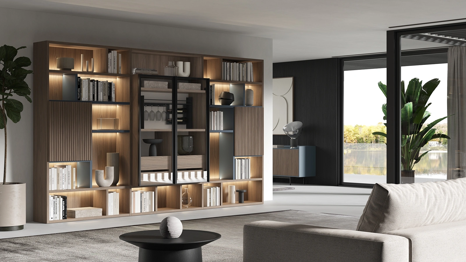 Libreria a muro 7RF5052 di Favero