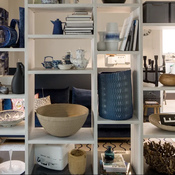 Libreria divisoria Living finitura Play Rovere Chiaro di Veneta Cucine