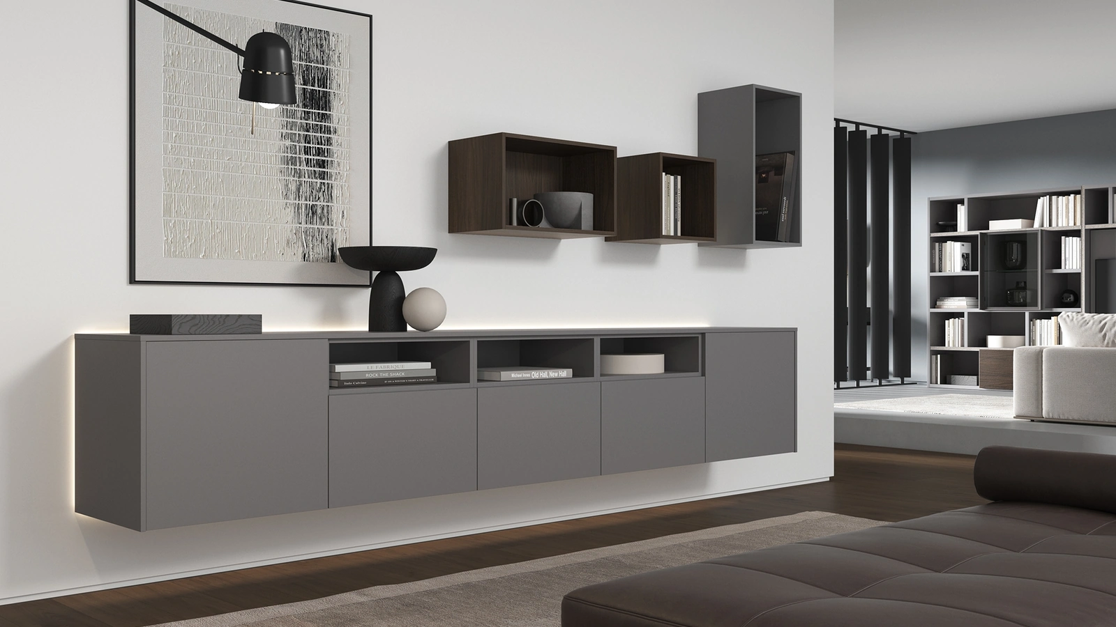 Madia sospesa 3RF6007 finitura Grigio Titanio di Favero