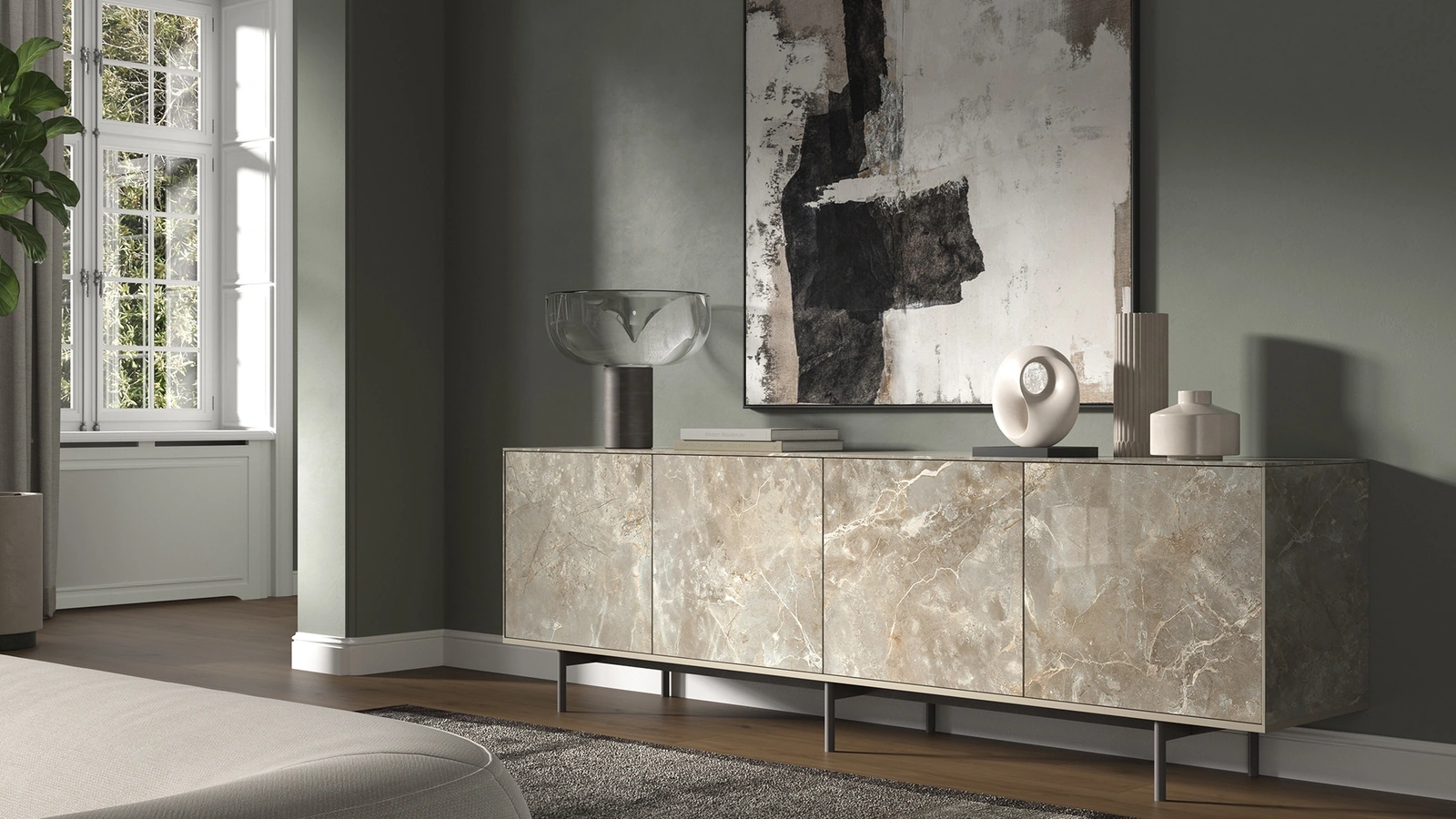 Madia 3RF6012 in vetro effetto marmo di Favero