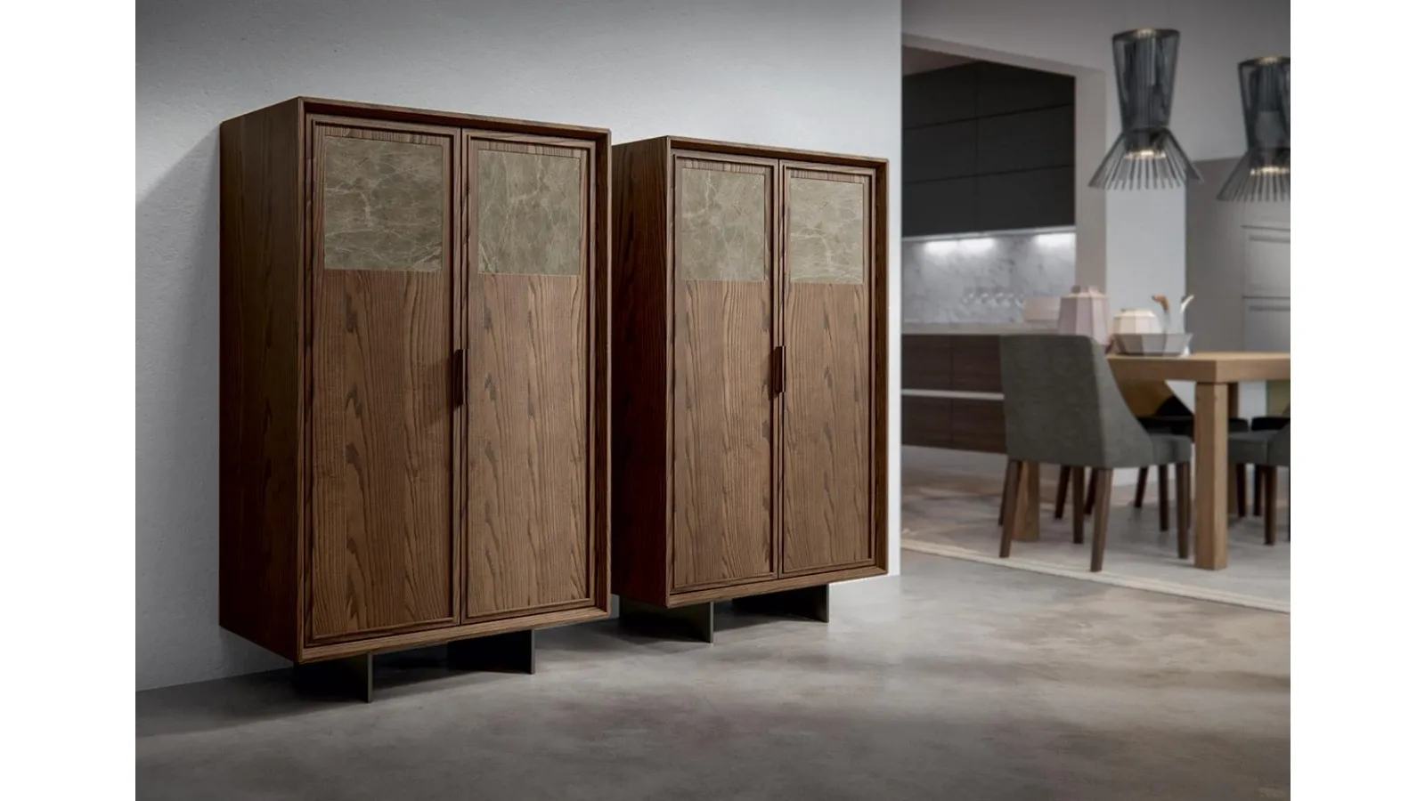Madia Alta Zenith Zen 02 in legno e laminato di Mobilgam