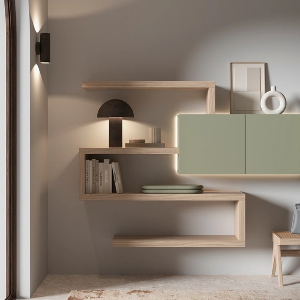 Mobile ingresso in laccato e melaminico 9RF0001 di Favero