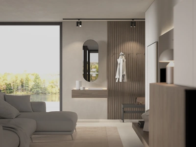 Mobile ingresso con specchiera e appendiabiti 9RF0008 di Favero