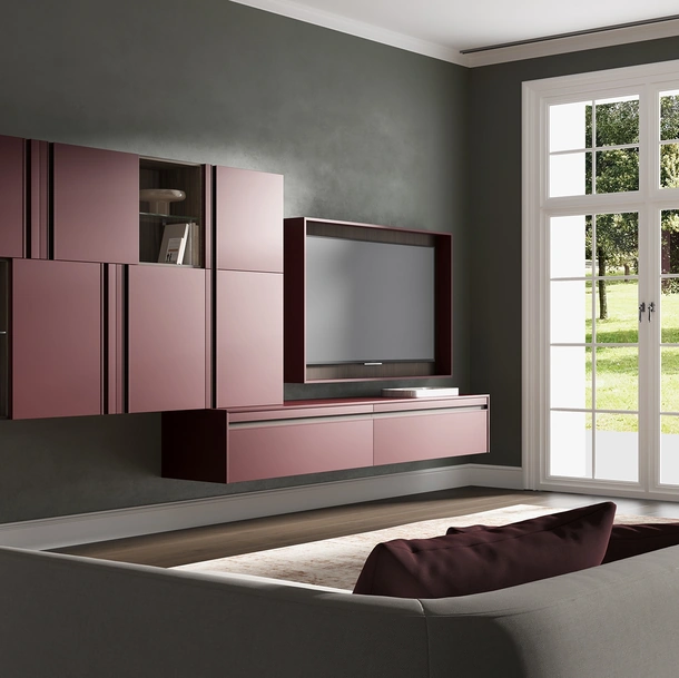 Parete Attrezzata sospesa 3RF2081 di Favero