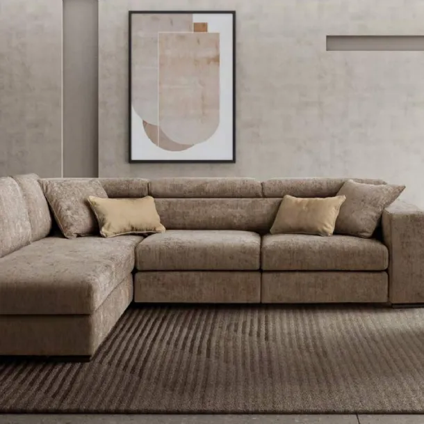 Divano in tessuto ad angolo Plaris di Le Comfort