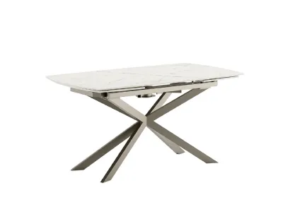 Tavolo allungabile Kanto Caranto con piano in ceramica e struttura in metallo di Veneta Cucine