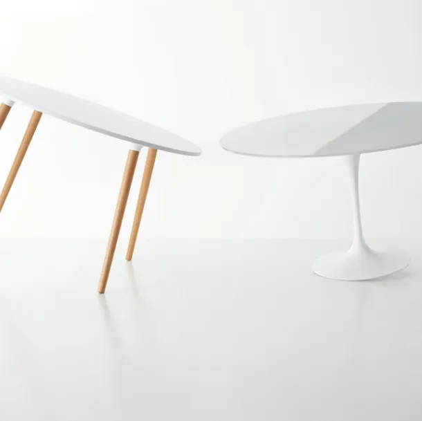 Tavolo Shangai con top in laminato e base in Faggio di Veneta Cucine