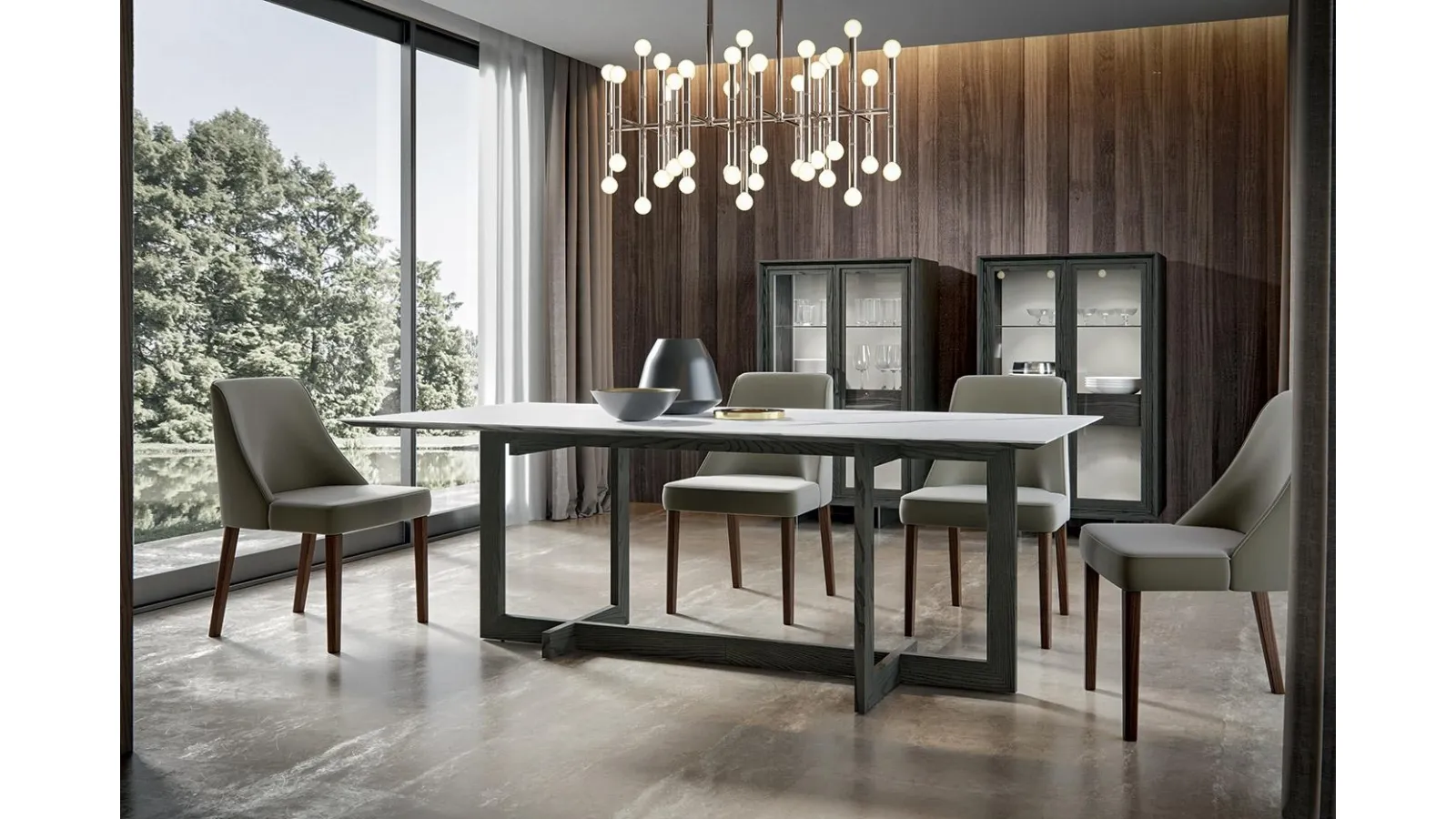 Tavolo Zen Zenith con top in laminato e struttura in legno di Mobilgam