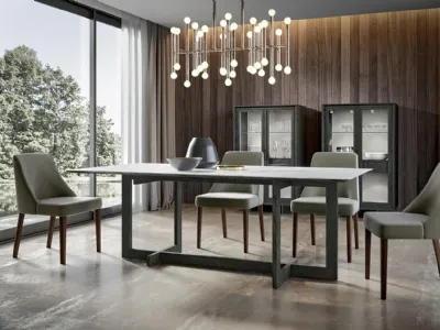 Tavolo Zen Zenith con top in laminato e struttura in legno di Mobilgam