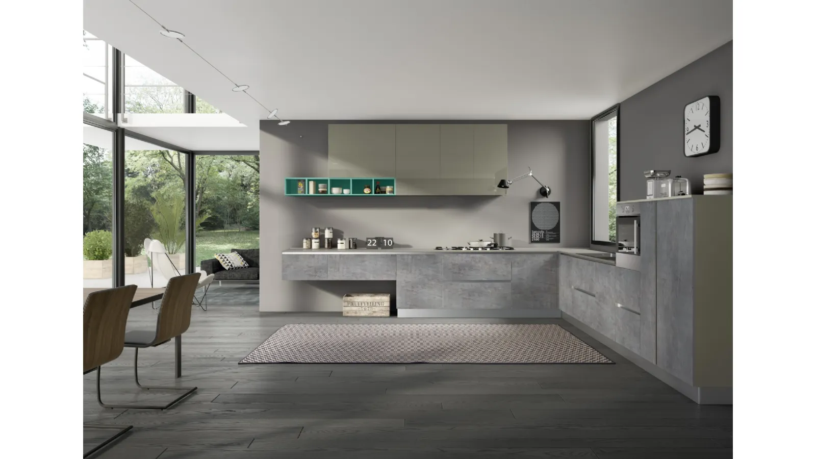 Cucina Moderna Gloss Comp 8 di Essebi
