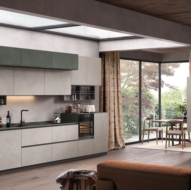 Cucina lineare Moderna Materia 01 di Essebi