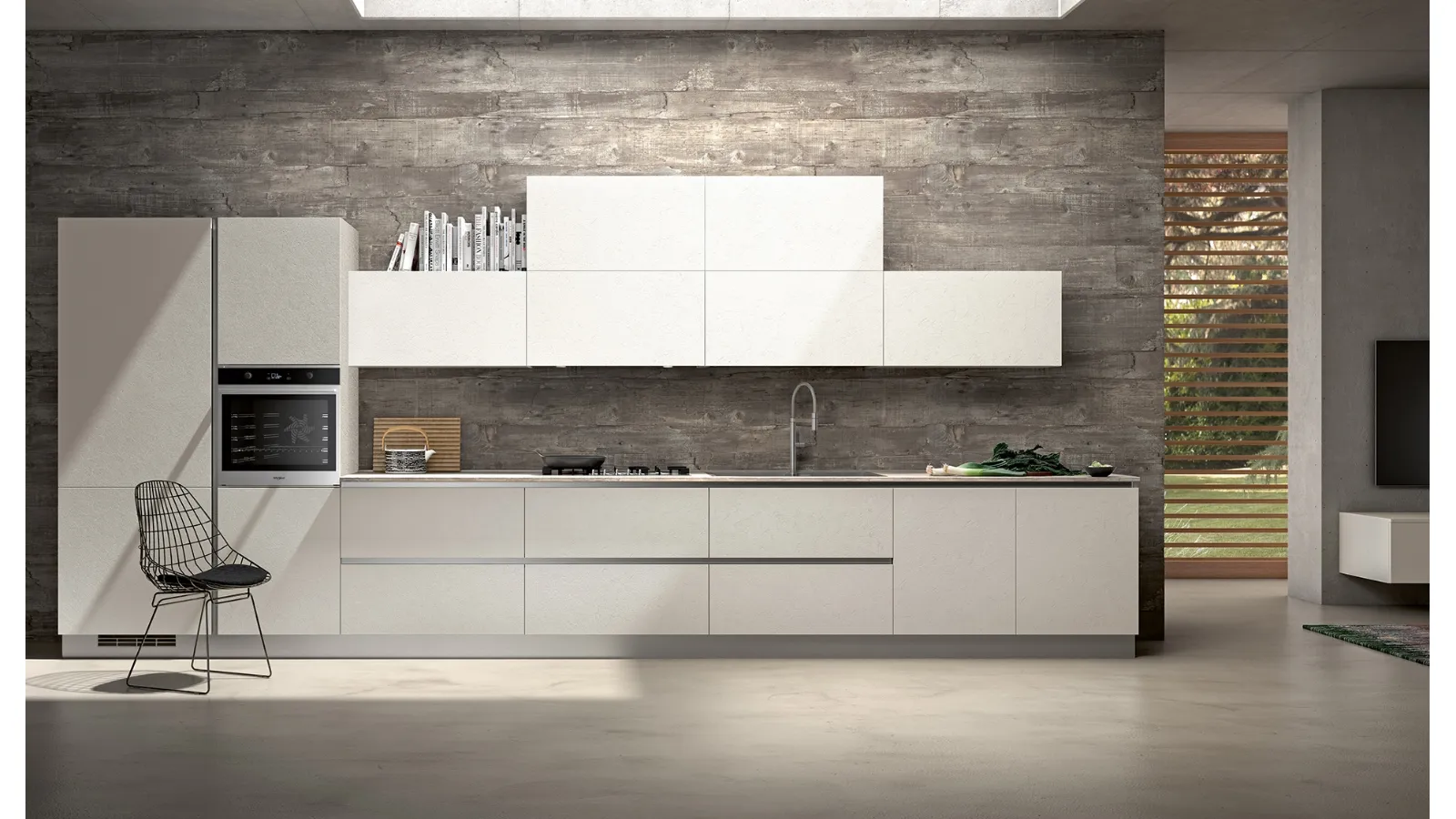 Cucina Moderna lineare Stella composizione 02 di Essebi