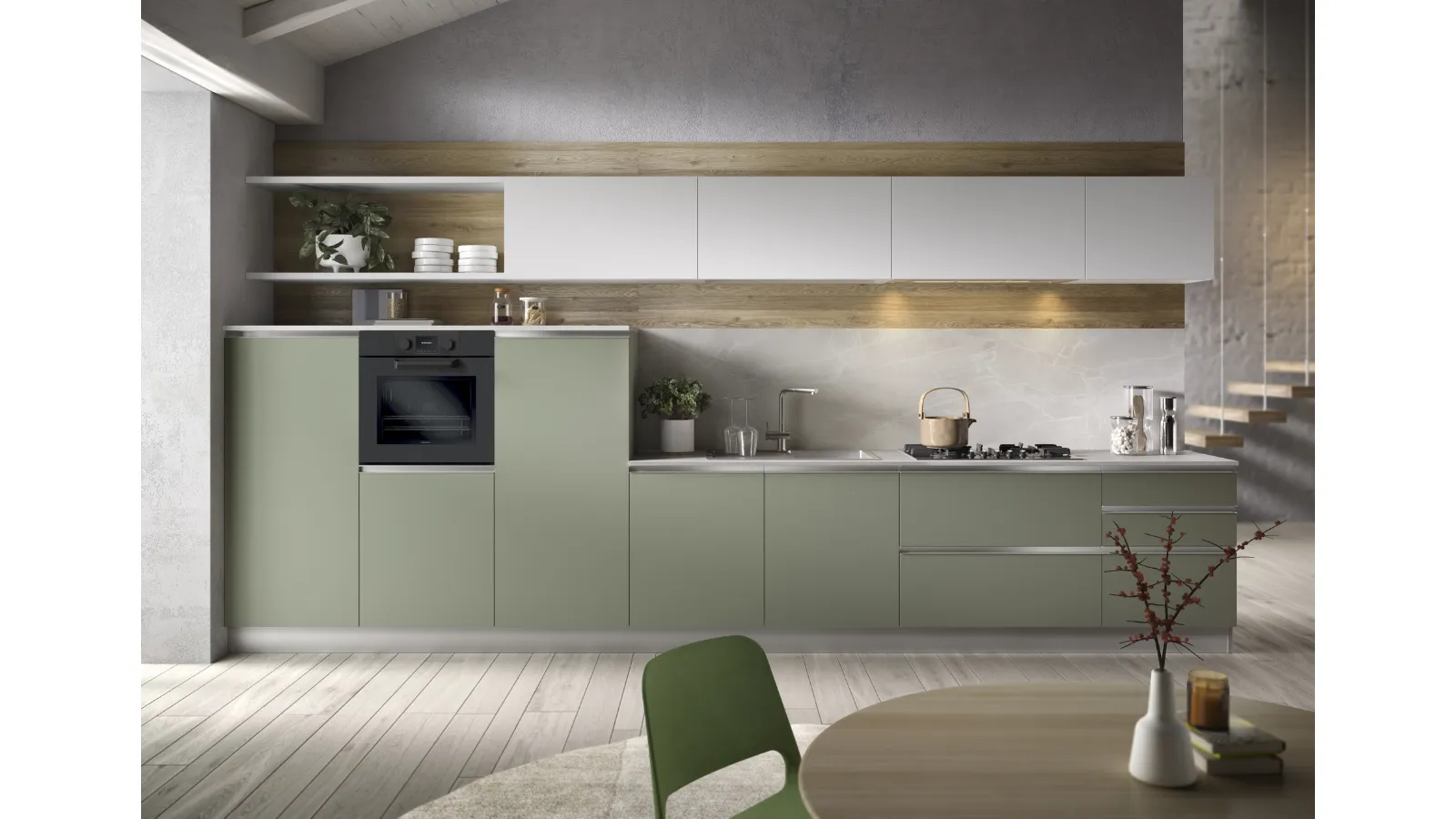 Cucina Moderna lineare York composizione 01 di Essebi