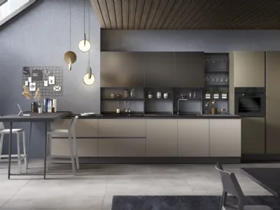 Cucina Moderna con penisola York composizione 02 di Essebi